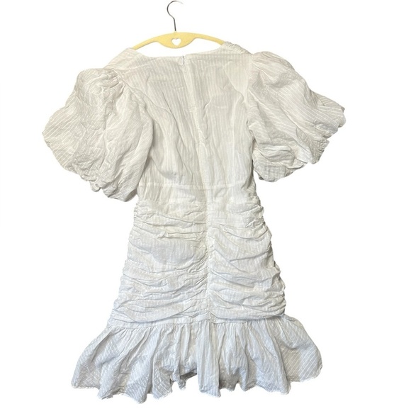 MinkPink Mini White Rouched Dress Small - Picture 6 of 7